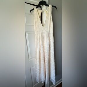 Lucy Paris Sleeveless Cream Maxi Dress Size Medium